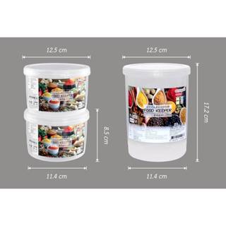 กระปุกทรงกลม 3 ใบ 850ML*2 + 1800ML รุ่น PI-2423 KEYWAY