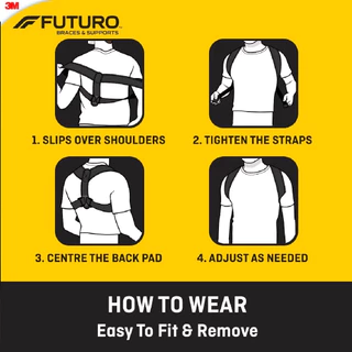 3M Futuro Posture Corrector Adjustable ฟูทูโร่ อุปกรณ์พยุงไหล่และหลัง