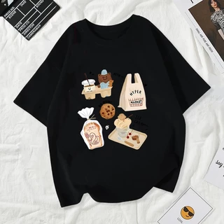 เสื้อยืดผู้หญิงแฟชั่นสาวลายการ์ตูนน่ารักฤดูร้อนเสื้อผ้าแฟชั่นส่วนเกาหลีสวมใส่สบายมาก#A200
