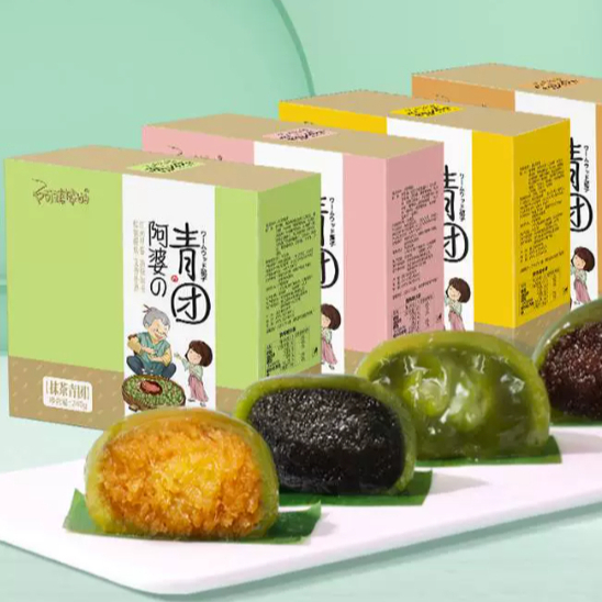 ชิงถวน 青团 ขนมชิงถวน ขนมมงคล ขนมโบราณของจีน ร้านไทยพร้อมส่ง แบรนด์โฮมเมดชื่อดังของจีน หอมนุ่มหนึบ