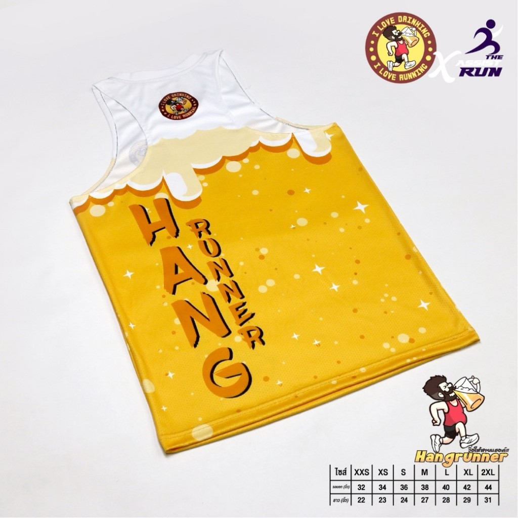 เสื้อวิ่ง เสื้อลำลอง ออกกำลังกาย คอกลม แขนกุด เสื้อกล้าม รุ่น แฮงค์รันเนอร์ - รูปที่ 3