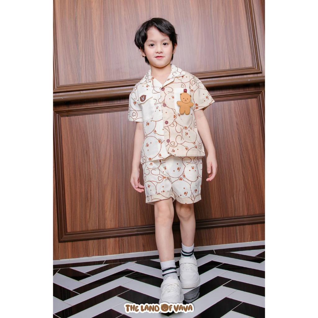 Thelandofvava  BEAR BROWN VNYI1165 ชุดเด็กชาย ลิขสิทธิ์แท้จาก vava ราคา ถูกที่สุด ดีลบีเคเค