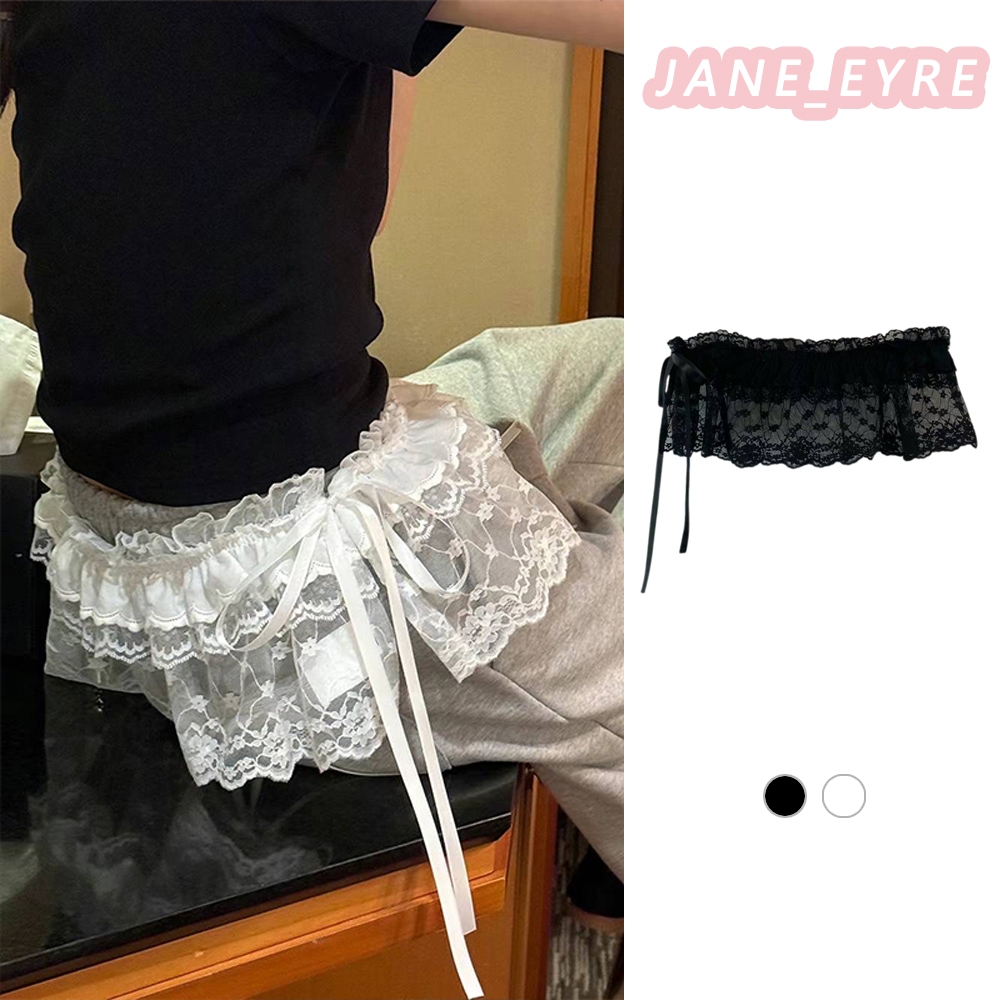 ✨การจัดส่งที่รวดเร็ว✨กระโปรงลูกไม้ผ้าม่าน Ruffle ขอบกระโปรงสั้นผ้าม่านผู้หญิงออกแบบ Sense กระโปรงผ้าม่าน JN