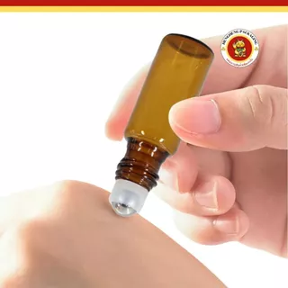 ขวดลูกกลิ้งสีชา ขนาด3/5/10ml ใช้ใส่ยาดม น้ำมันหอมระเหย ขวดโรลออน