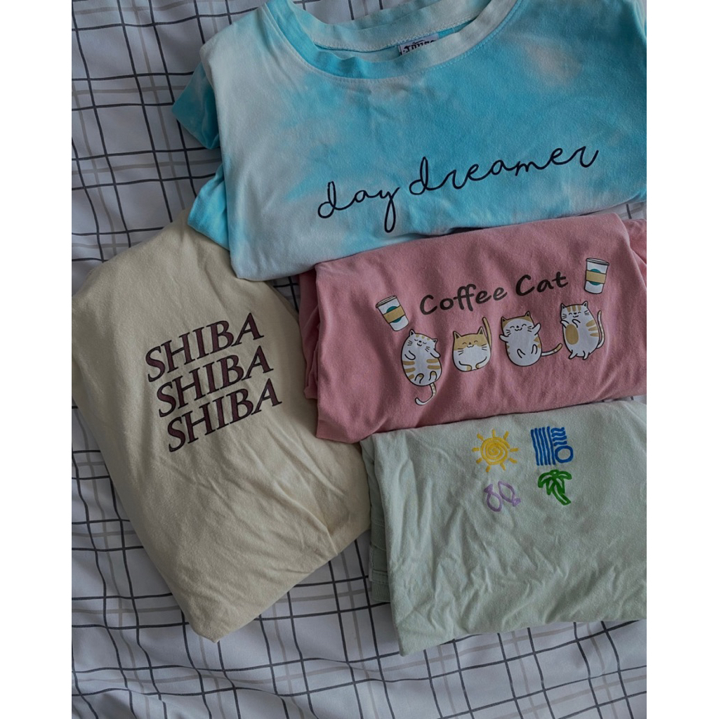 A22-A25 เสื้อยืดพิมพ์ลายการ์ตูน มือสอง