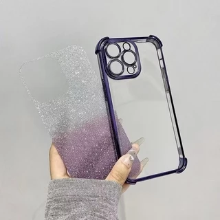 เคส 2in1 สำหรับ Realme Note80 Note60 60X C61 C63 ไล่โทนสีสวย กันกล้อง หรูหรา กากเพชร มุมกันกระแทก ฟรุ้งฟริ้ง EE