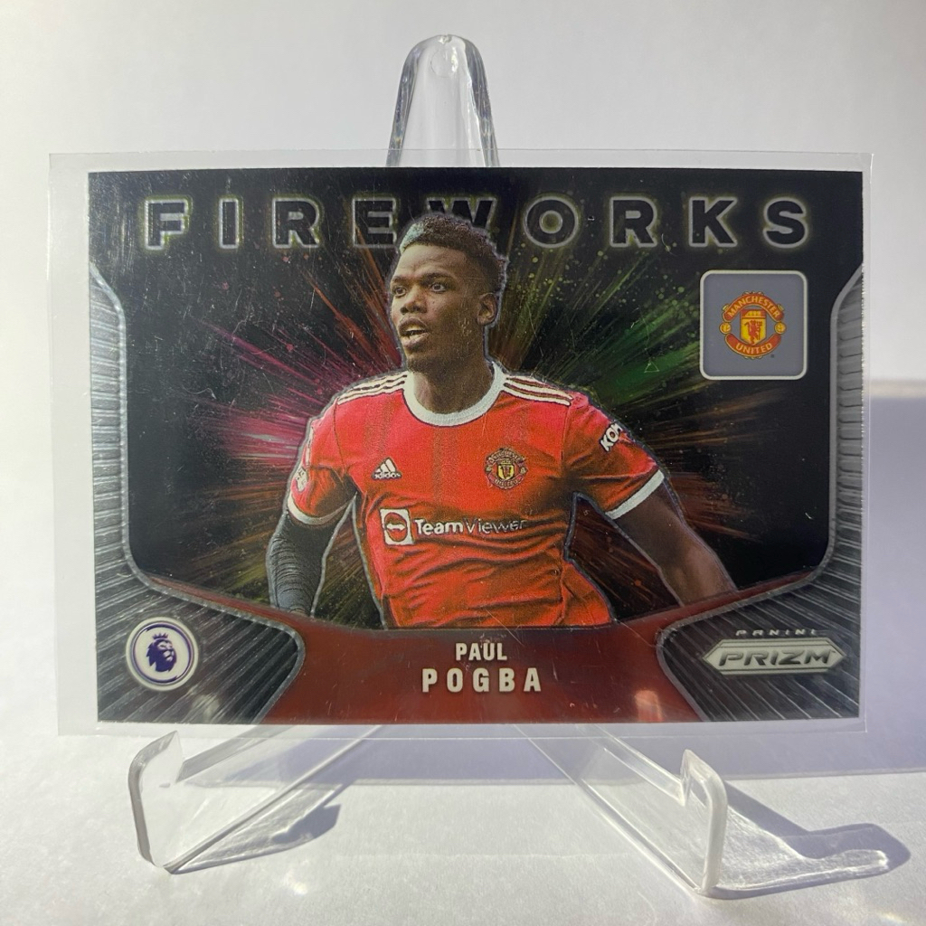 การ์ดนักฟุตบอลสำหรับสะสม PAUL POGBA,  MANCHESTER U., FIREWORKS, PANINI 2021