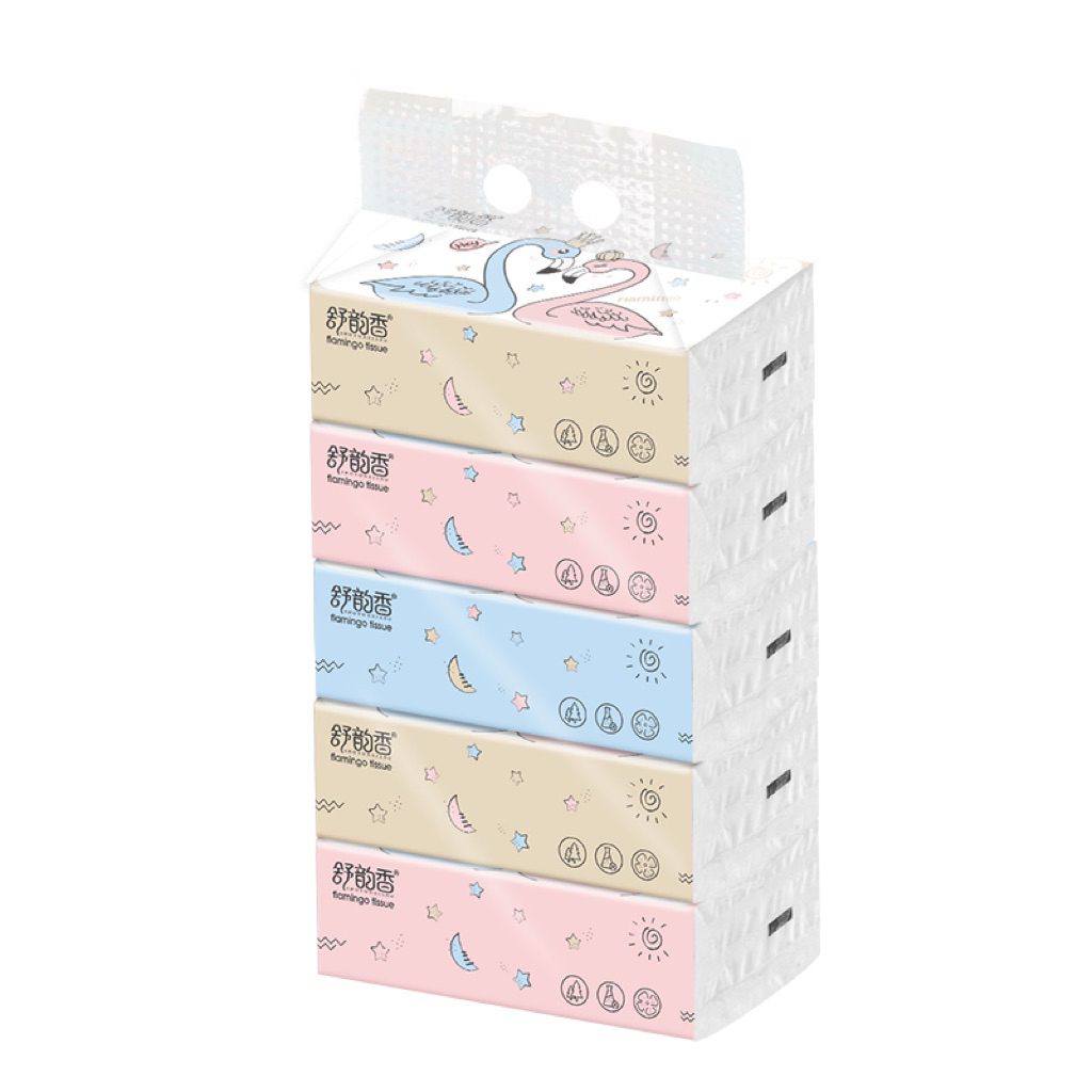 ทิชชู่ยกแพ็ค ฟลามิงโก้(HB0007) 1หิ้ว มี 5ห่อ เนื้อนุ่ม ไร้ฝุ่น