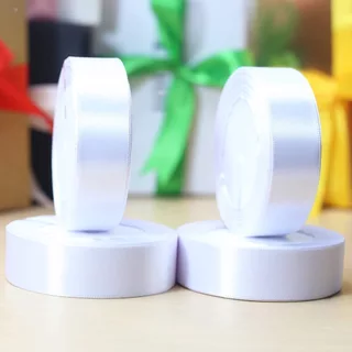 ริบบิ้นผ้าซาติน หน้ากว้าง1.0 ยาว 22 หลา/ม้วน บรรจุของขวัญคริสต์มาสตกแต่ง Diy ริบบิ้นม้วนผ้า