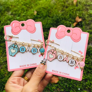 💜Bangtao เข็มกลัดแฟชั่น ขนาด 7 ซม. เครื่องประดับ ตกแต่งเสื้อผ้า กระเป๋า พร้อมส่ง
