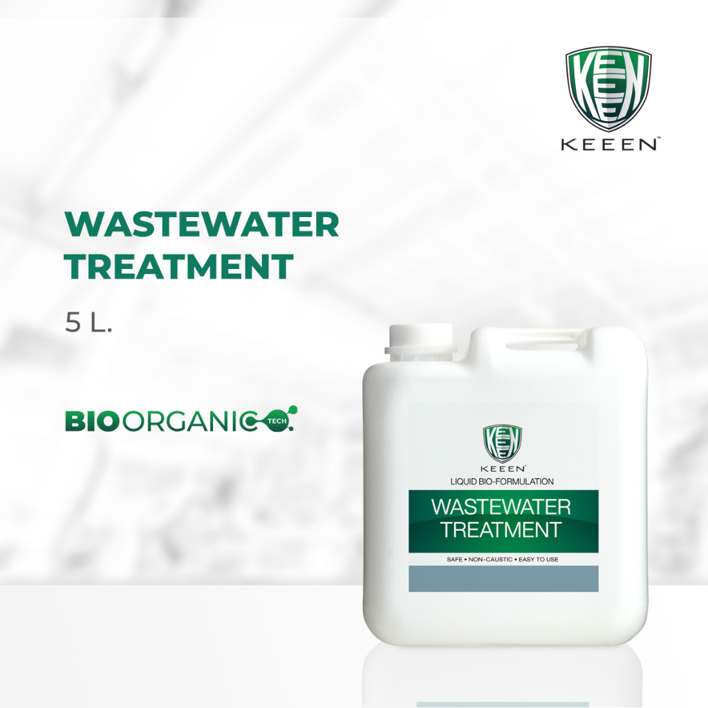 Keeen ผลิตภัณฑ์บำบัดน้ำเสีย ขจัดกลิ่น - WASTEWATER TREATMENT  5L (5ลิตร)