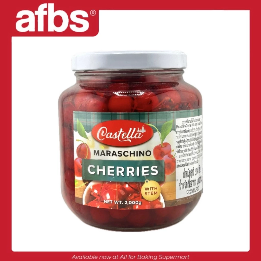 AFBS Castella Maraschino Cherries 2000 g. #1113146