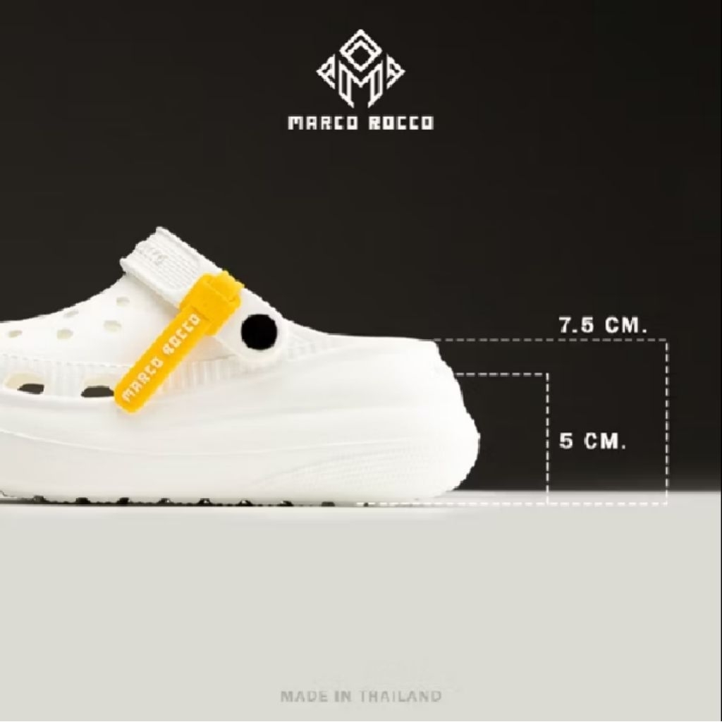 Marco Rocco รองเท้าแตะ รองเท้าหัวโต ขาว