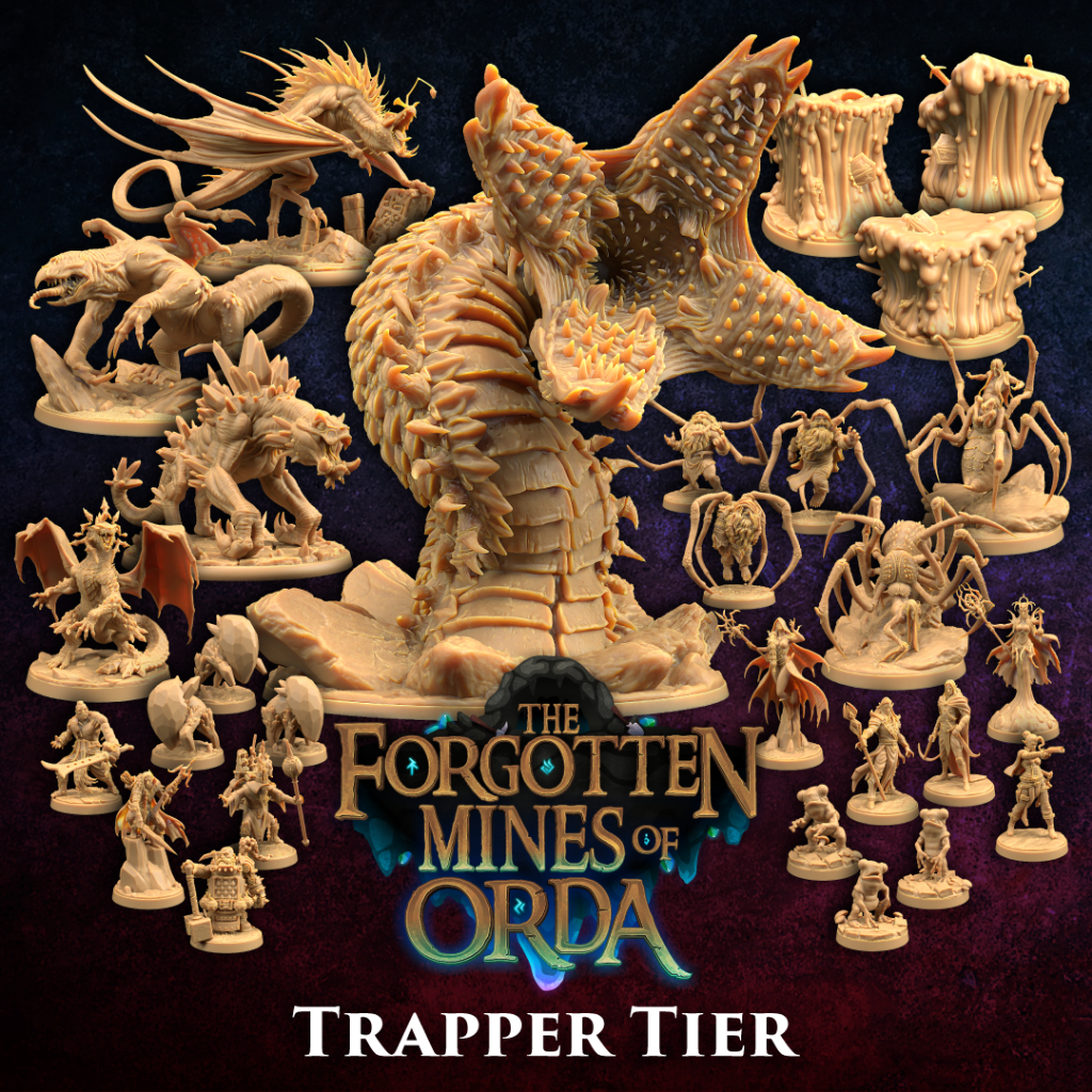 DnD Miniature I Forgotten Mines of Orda Iโมเดลบอร์ดเกม (งานเรซิ่นยังไม่ลงสี) ฐาน 1-2 นิ้ว