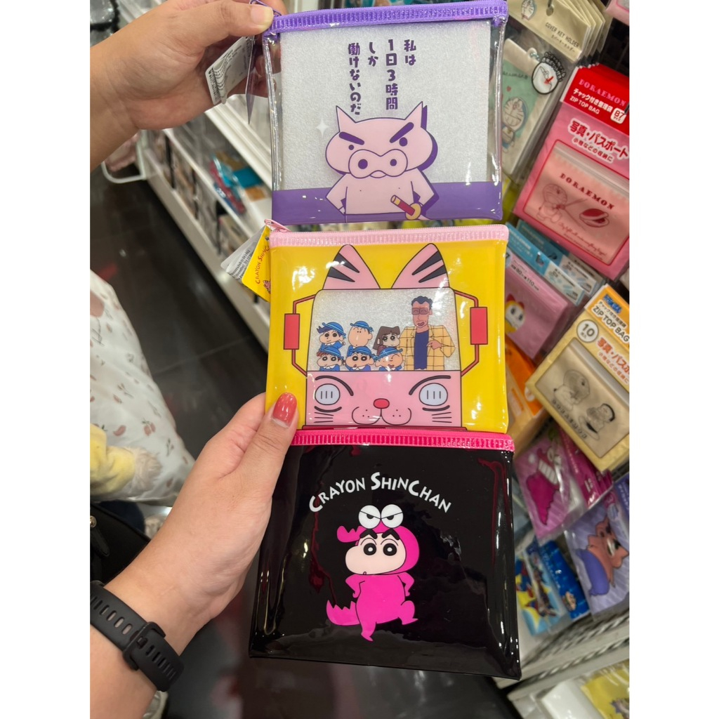 พร้อมส่งจากไทย 🩵 กระเป๋าตัง กระเป๋าใส่เหรีญลายซิปชินจัง พร้อมส่งทั้ง 3 ลาย
