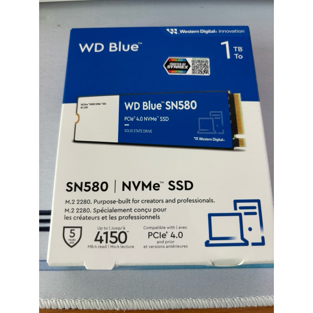 1 TB SSD (เอสเอสดี) WD BLUE SN580 - PCIe 4x4/NVMe M.2 2280 (WDS100T3B0E) มือสอง