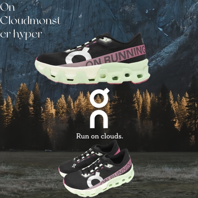 On Cloudmonster Hyper Black fans of （ของแท้ 100 %）