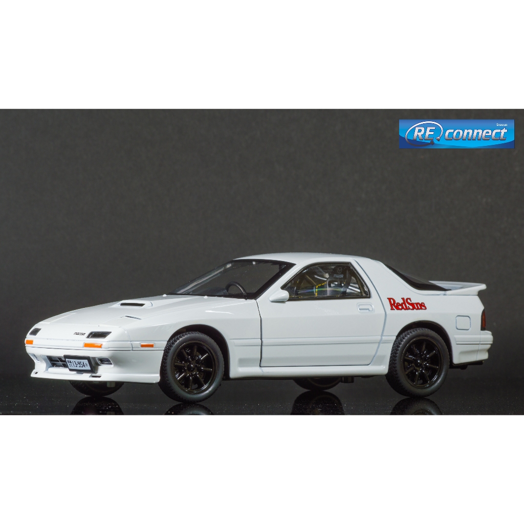 โมเดลรถยนต์ รถเก๋ง 2 ที่นั่ง เรโทร สปอร์ต รถแข่ง มาสด้า Jinlifang 1:24 Mazda RX-7 FC3S RE Super G Am