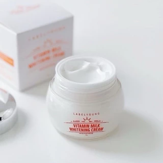 LABEL YOUNG Vitamin Milk Whitening Cream 55g ครีมหน้าสด