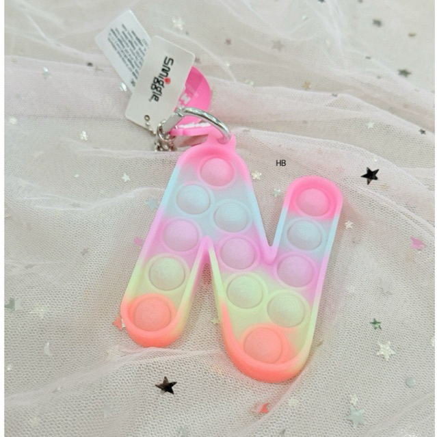❤️พร้อมส่ง🇹🇭พวงกุญแจตัวอักษร Smiggle Scented Alphaber Keyrings ตัวN แท้💯%