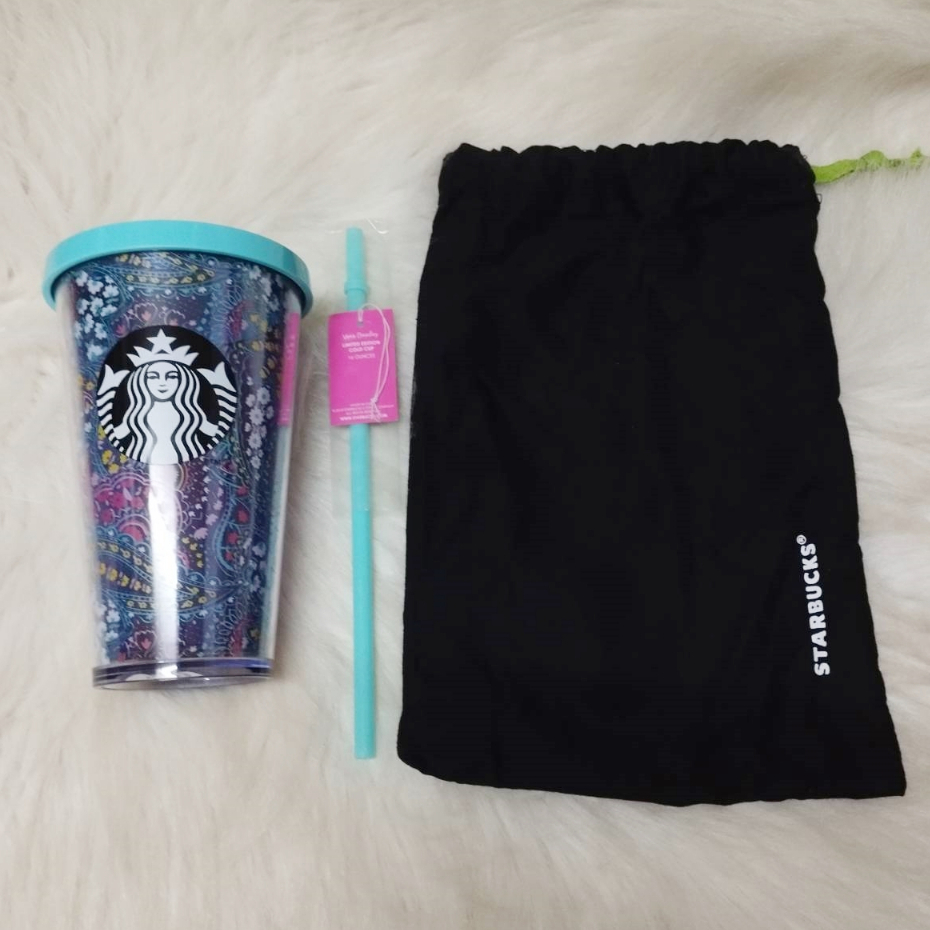 แก้วสตาร์บัคส์ Starbucks x Vera Bradley 16oz / ตำหนิหลอดมีรอยเยอะเปลี่ยนสี / มือหนึ่ง เก็บอย่างเดียว