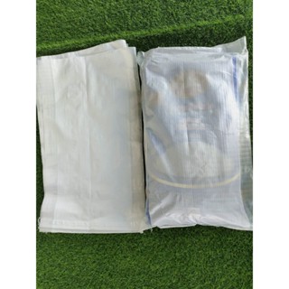 100 ใบ ถุงกระสอบใหม่ ราคาโรงงาน ขนาด 16 X 26 นิ้ว สีขาวแถบข้…