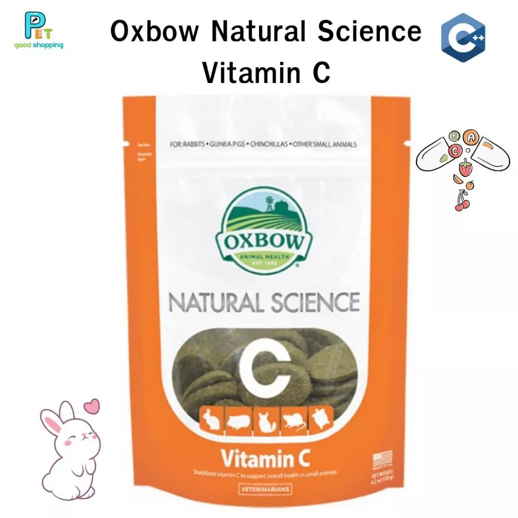 Oxbow Natural Science Vitamin C 120 กรัม อาหารเสริมสัตว์เลี้ยง