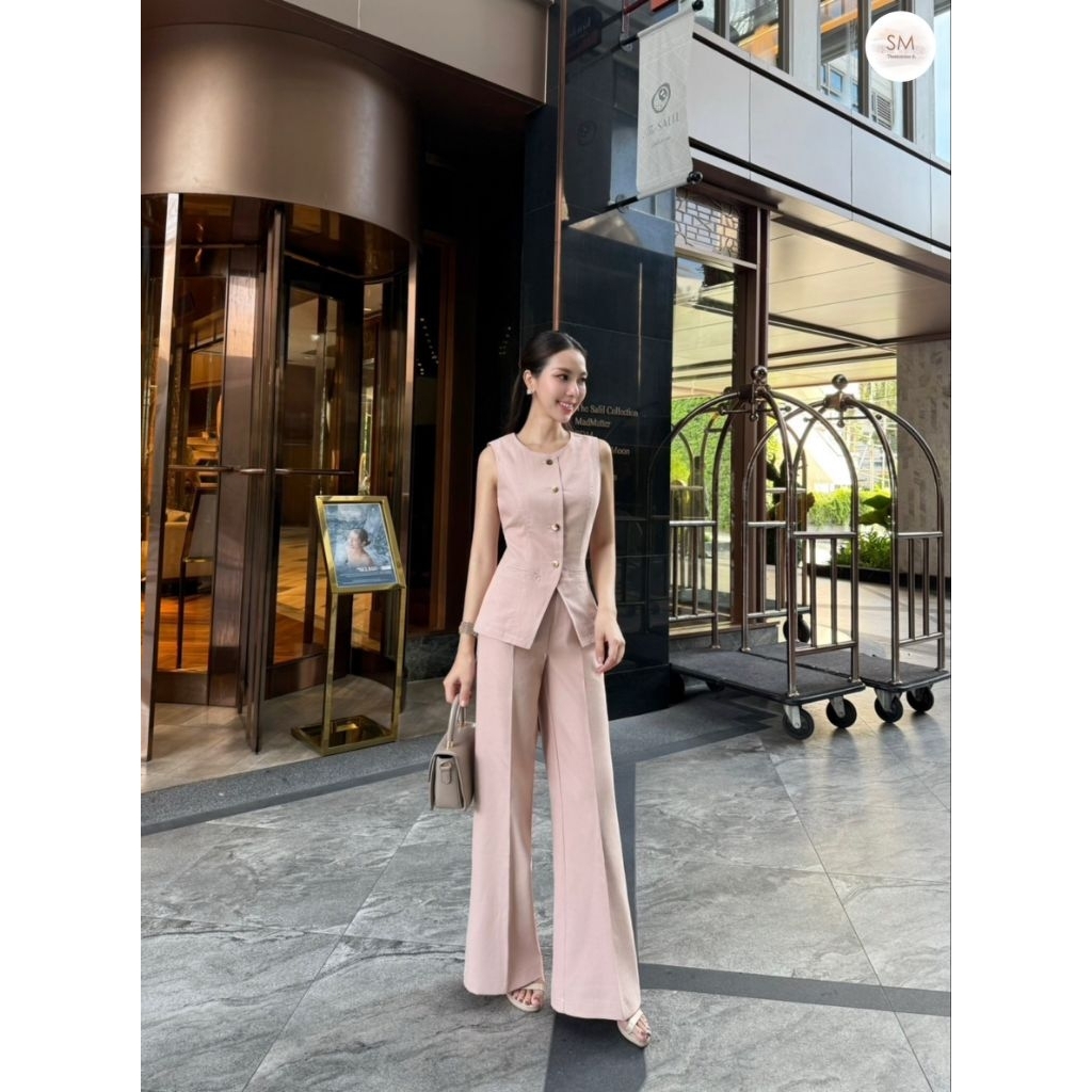 Shimmer ชุดเซ็ตเสื้อ+กางเกงขายาวผ้ายีนส์ - รูปที่ 5