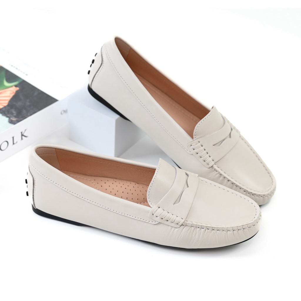 Soulmate Shoes รองเท้าหนังแท้ Classic Mate in Milky White
