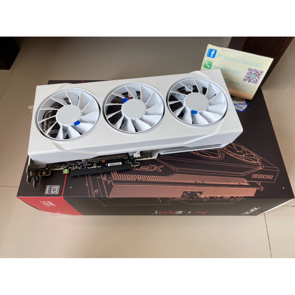 การ์ดจอ VGA XFX SWIFT RADEON RX 9060 XT WHITE 3FAN OC 16GB