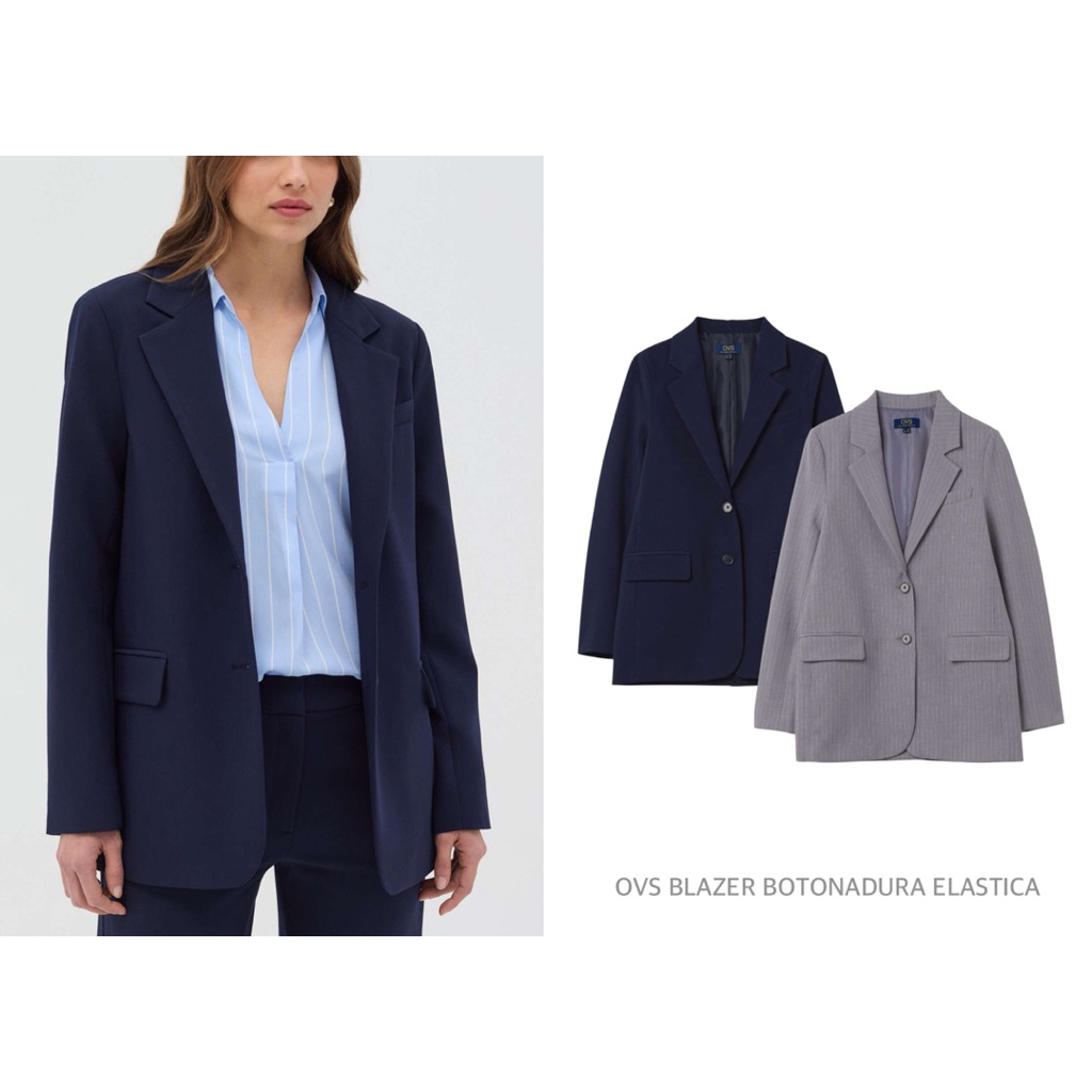 OVS เสื้อเบลเซอร์ เสื้อสูท คอปก แขนยาว BLAZER BOTONADURA ELASTICA (C0504)