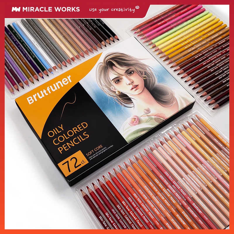 MW&Brutfuner ชุดดินสอสีผิว 16/26/50 สี ดินสอสีน้ำมัน