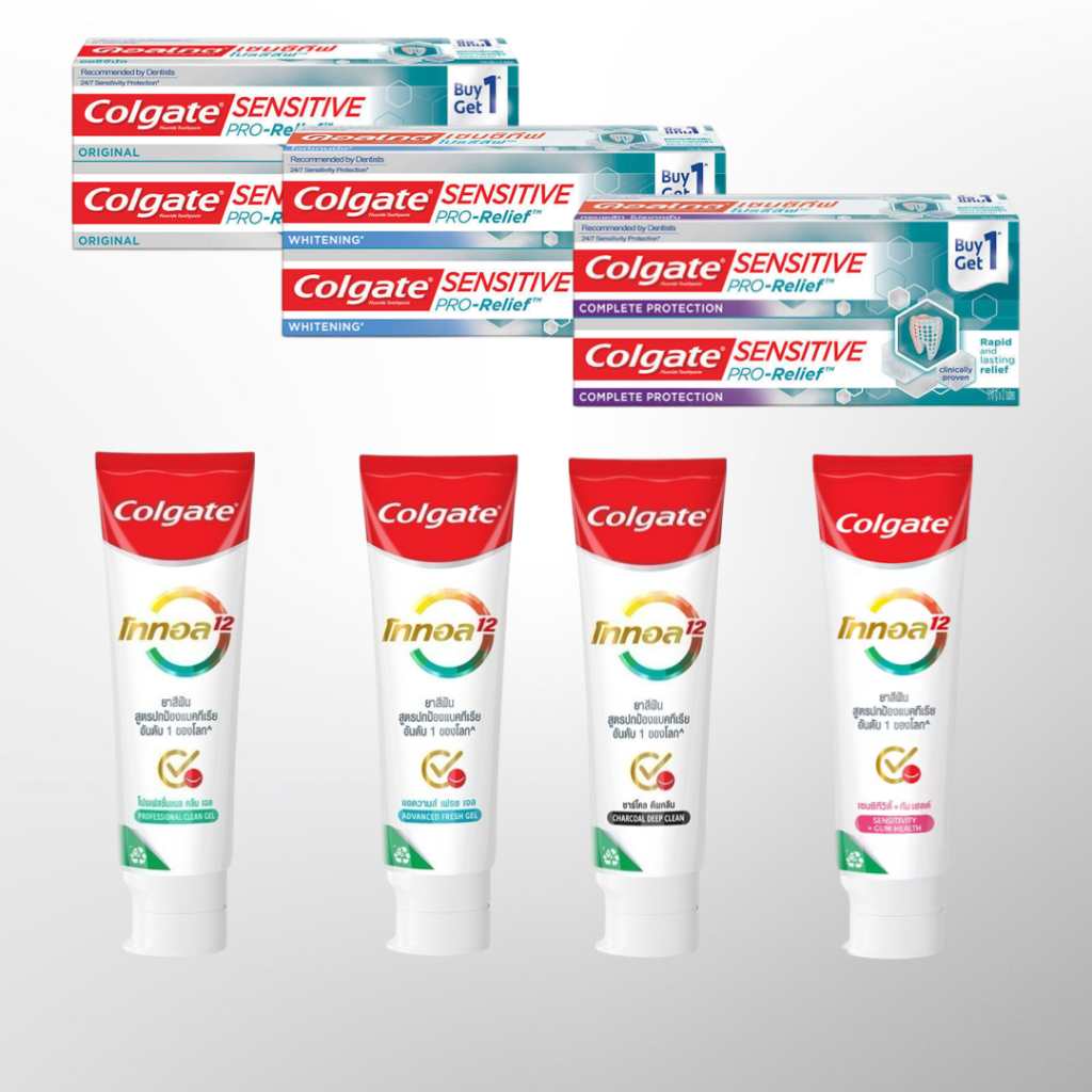 [ ลดพิเศษ / หมดอายุ 2027 ] คอลเกต ยาสีฟัน Colgate Total & Pro sensitive