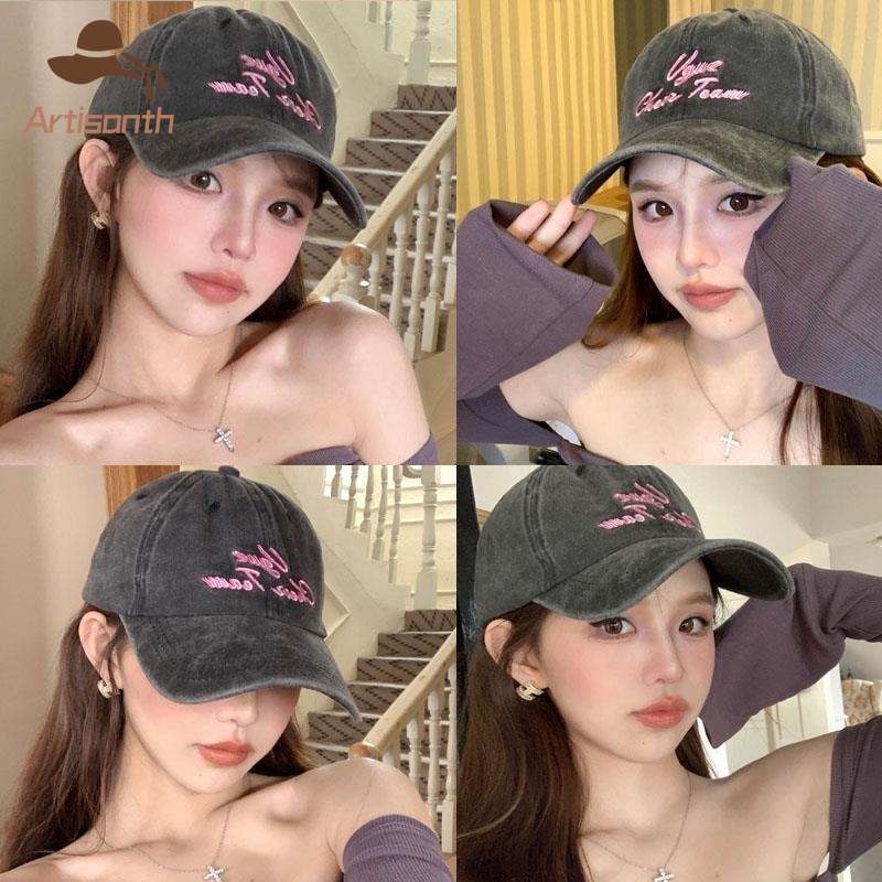 ส่งเร็ว💥หมวกแก๊ปเบสบอลปัก แนววินเทจแฟชั่น Insสไตล์เกาหลี ระบายอากาศได้ดี ป้องกันแดด สําหรับผู้หญิง และผู้ชาย.Artisanth