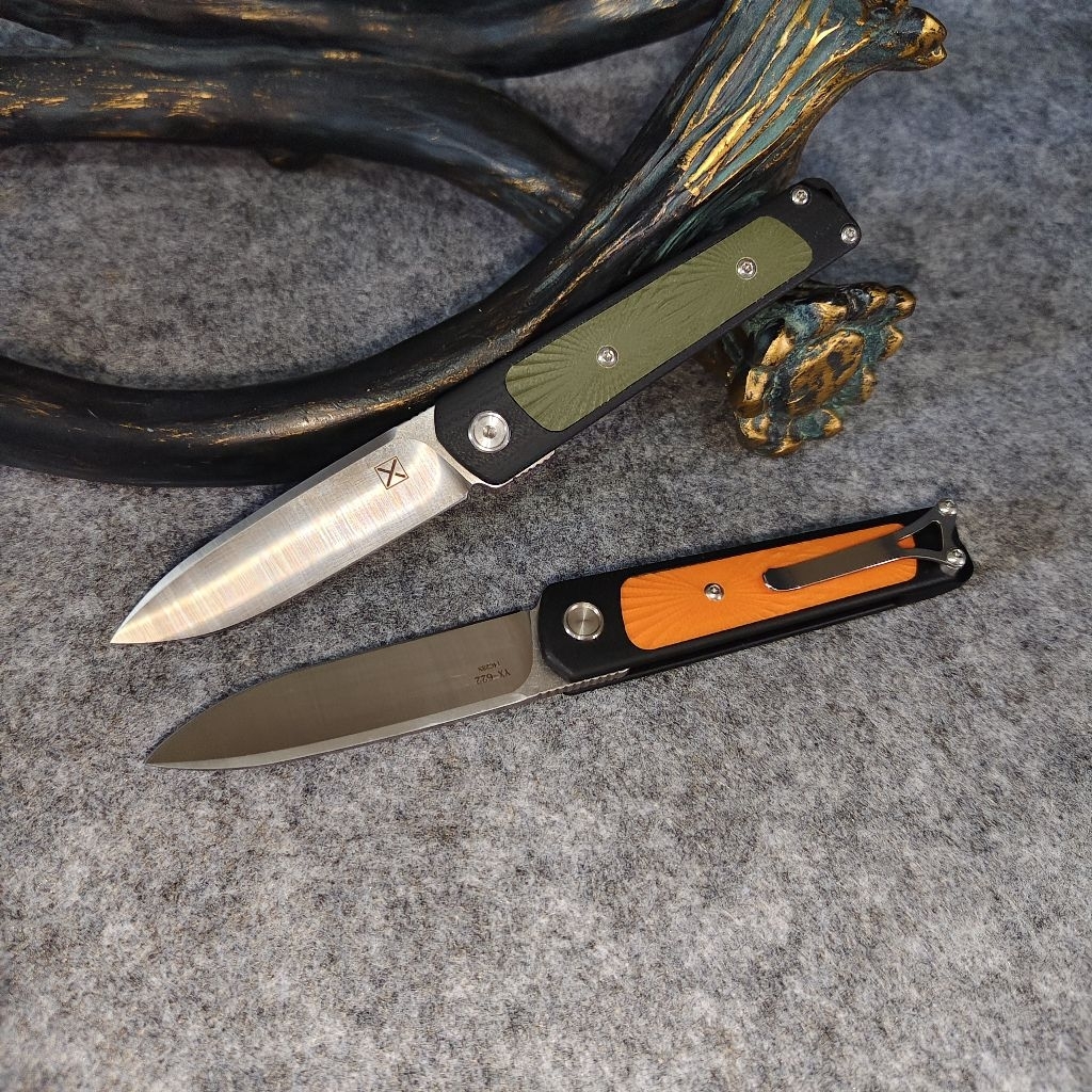 มีดพับอเนกประสงค์ วัสดุใบมีด: 14C28N ด้ามจับ G10 ทั้งสองด้านขึ้นรูปด้วย CNC ระบบเปิด font fipper ระบ