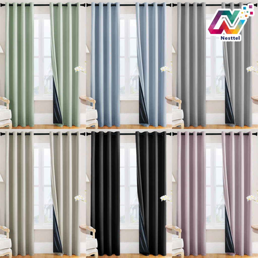 อุปกรณ์ ตกแต่งบ้าน ม่าน ผ้าม่าน ผ้าม่านกันแสงUV ผ้าม่าน กันแสง 100% ฉนวนกันความร้อน ผ้าม่านมินิมอลสไตล์ ม่านประตู ผ้าม่านตาไก่ ราคาถูก