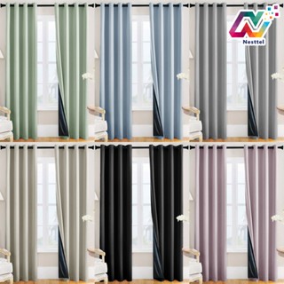 ม่าน ผ้าม่าน ผ้าม่านกันแสงUV ผ้าม่าน กันแสง 100% ฉนวนกันความ…