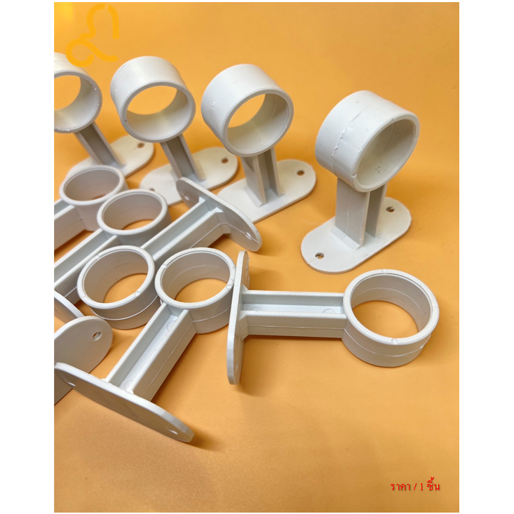 ตัวรับราวกลาง แป๊ปกลม 1 นิ้ว + สกรูF7x5/8 อุปกรณ์ในตู้เสื้อผ้า