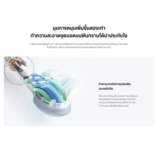 Xiaomi Oscillation Electric Toothbrush แปรงไฟฟ้า I มอเตอร์สั่นโซนิก | อายุแบตเตอรี่180 วัน I ระดับการกันน้ำ IPX8