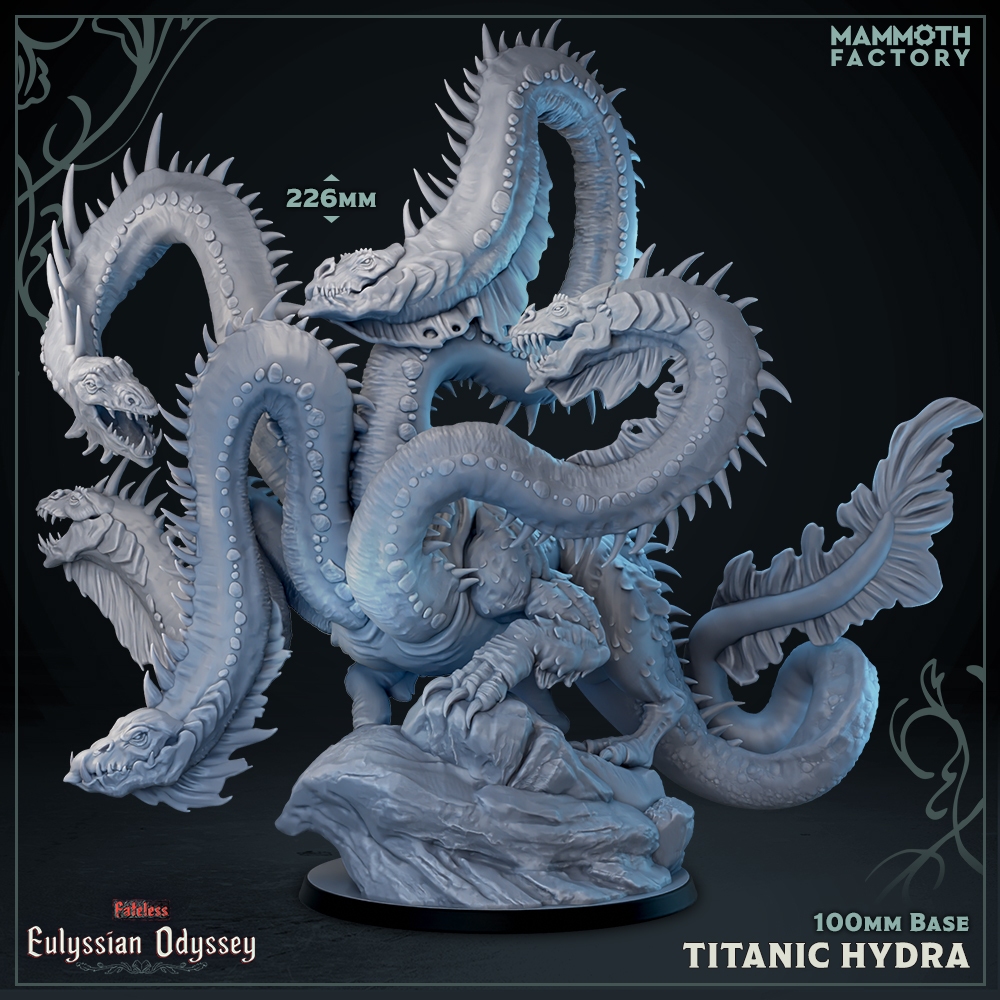 [Eulyssian Odyssey] - Titanic Hydra - โมเดลสำหรับ DnD miniature,[Made to order ส่งพัสดุภายใน 1-3 วัน]
