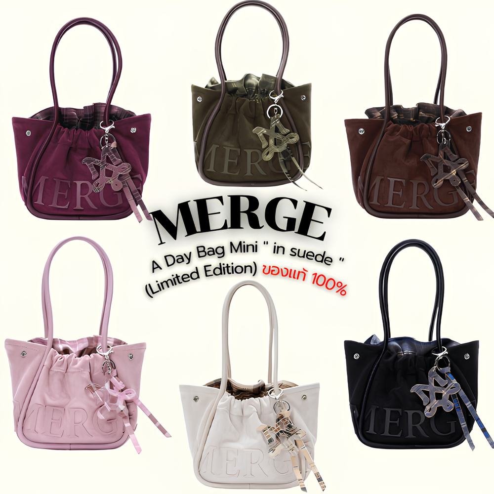 [💖ใช้โค้ดเหลือง20% ได้💖][พร้อมส่ง ]กระเป๋า MERGE A DAY BAG mini ของแท้100% (มีหลักฐานการสั่งซื้อครบ)