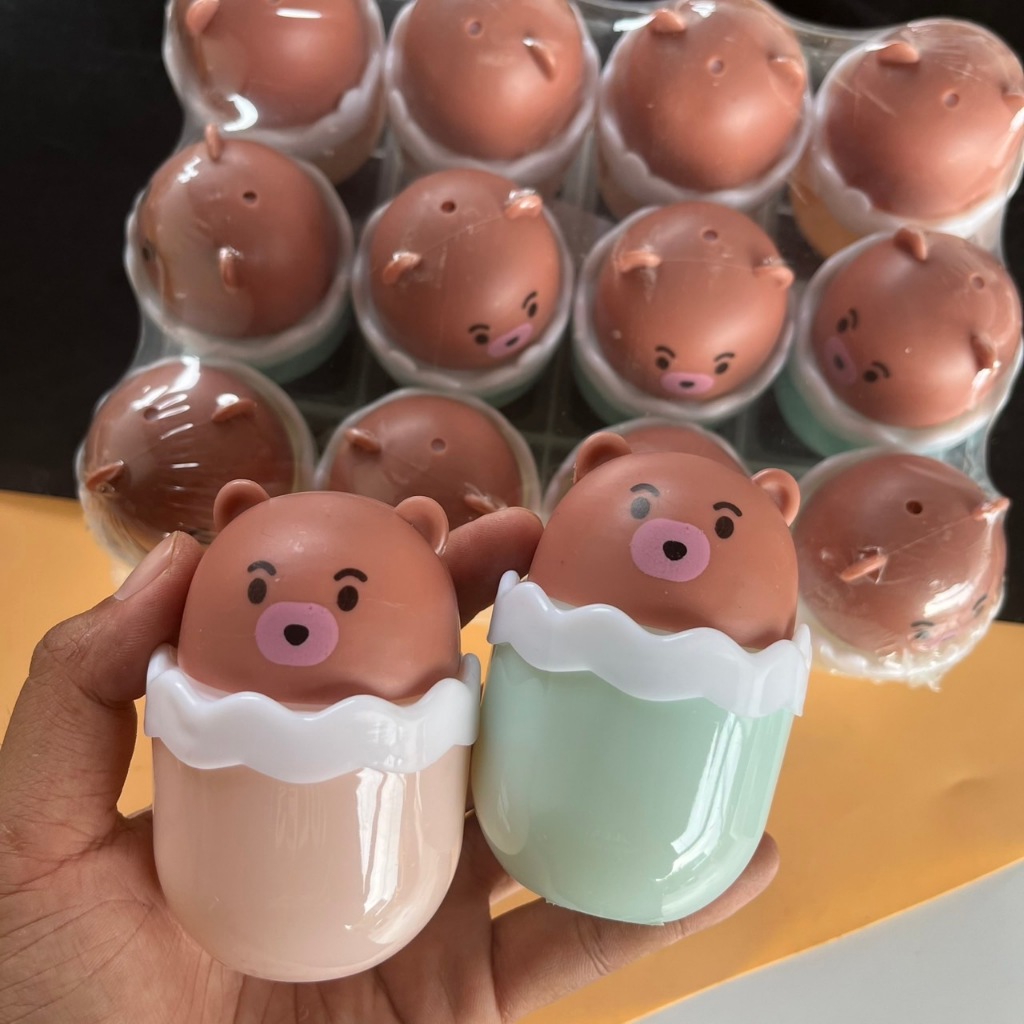 (ยกโหล 12 ชิ้น) No.593 ไม้จิ้มฟันลายการ์ตูนหมีน่ารัก คละสี แพ็ค 12 กระปุก