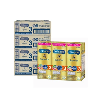 นมกล่อง เอนฟาโกร ยูเอชที ซุพีเรียร์ สูตร3 (24 กล่อง) x4 ลัง Enfagrow UHT Superior Stage3 (24 boxes) x4