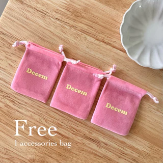 Decem- สร้อยคอรุ่น Wink จี้คริสตัล สแตนเลสสามารถใส่โดนน้ำได้ ไม่ลอกไม่ดำ มีถุงเก็บแถมให้