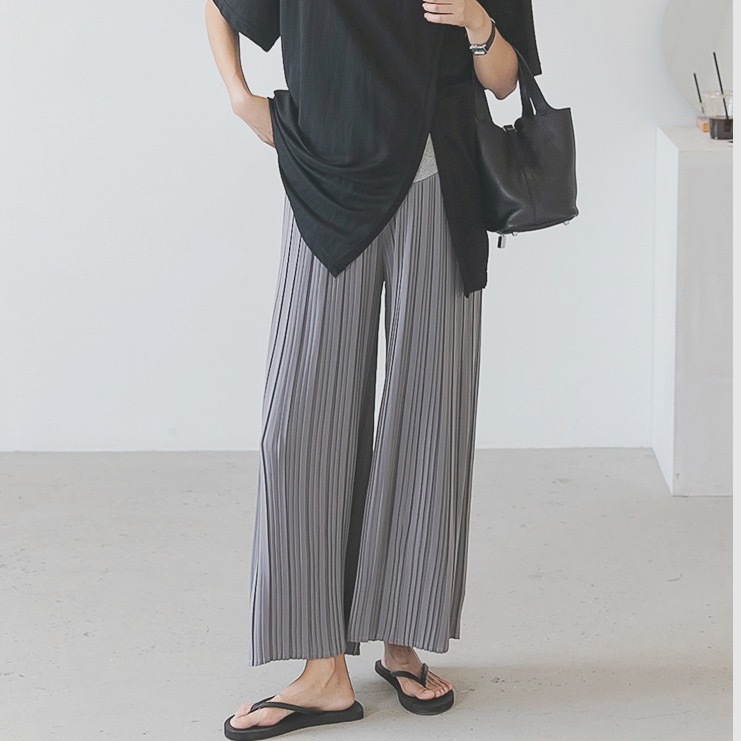 กางเกงคนท้อง - กางเกงขายาวอัดพลีทสำหรับคุณแม่ตั้งครรภ์ เน้นความใส่สบาย ผ้าติดแอร์ใส่แล้วเย็นสบายมาก - รูปที่ 5