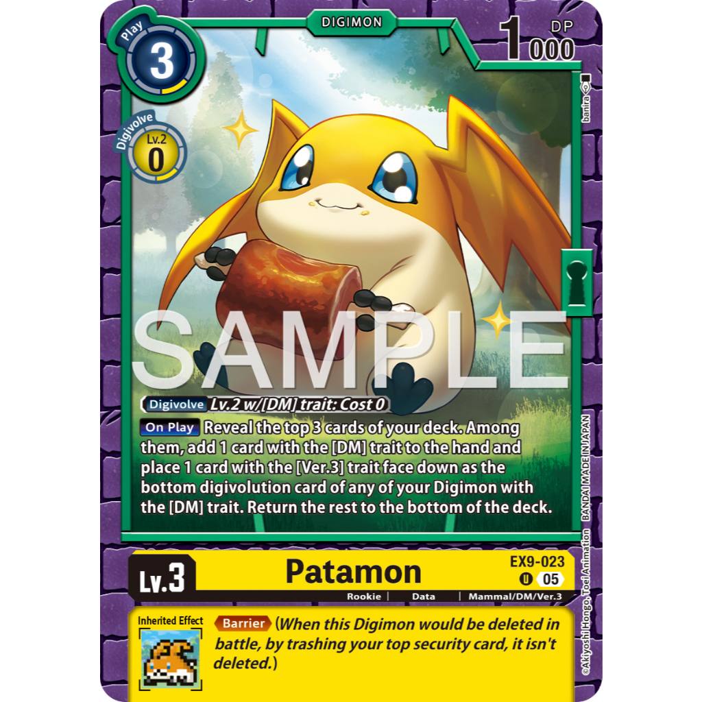 [Digimon] Patamon EX9-023 Digimon Card การ์ดสะสมดิจิม่อน ร้านDDN