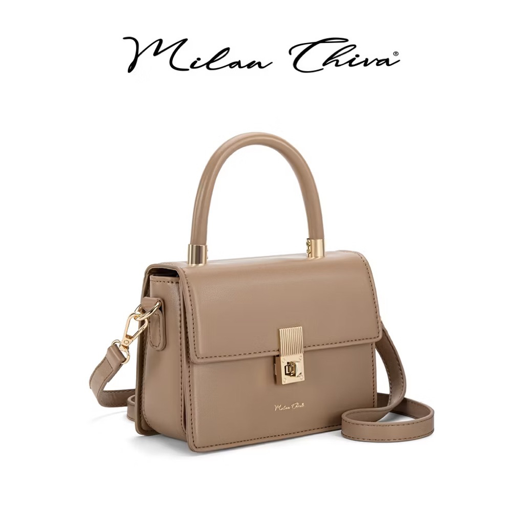 กระเป๋าถือ Milan Chiva รุ่น Hand Bag สี Camel (ใหม่)