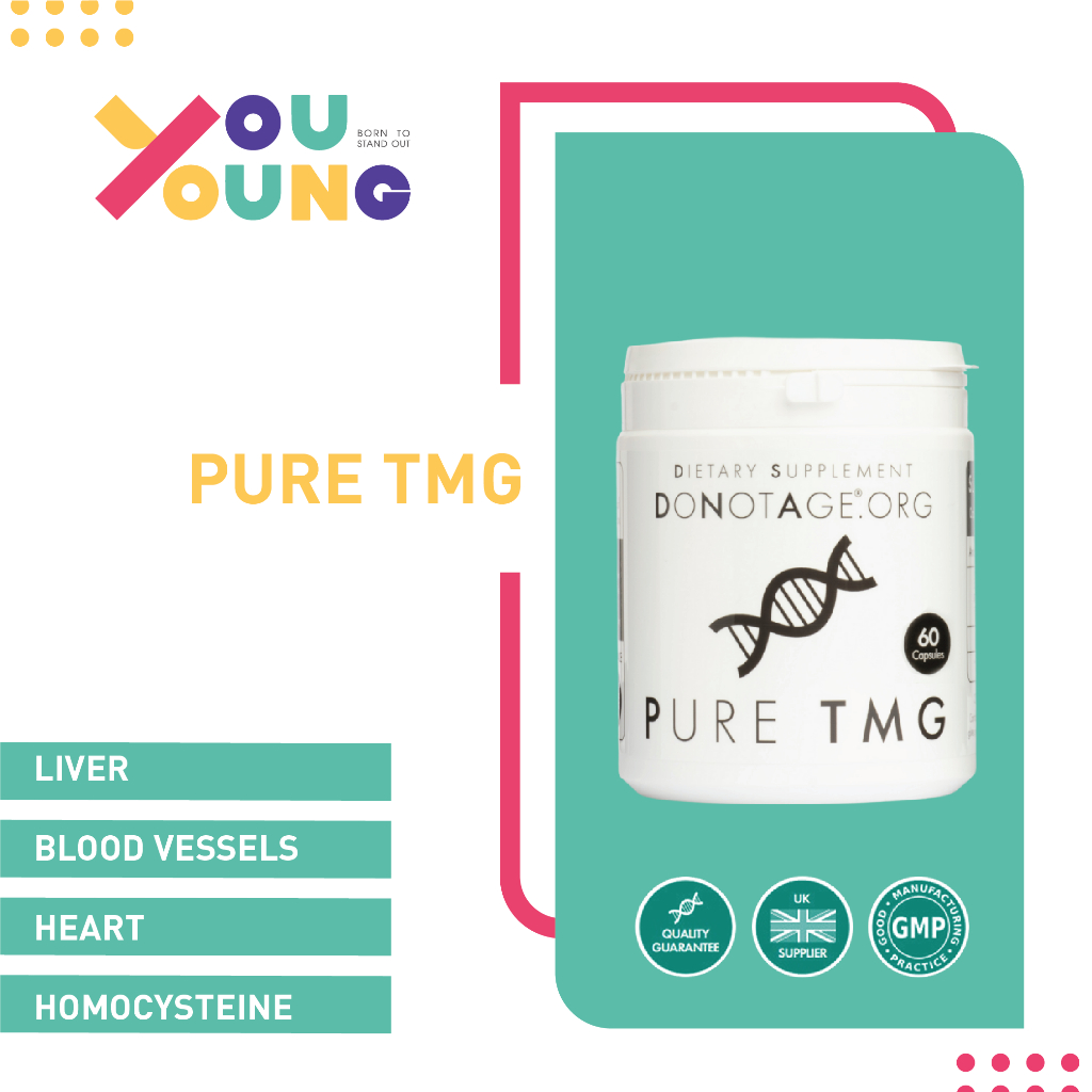 DoNotAge Pure TMG 60 Capsules ล้างพิษในตับ ช่วยควบคุมระดับเฮโมซิสเทอีน บำรุงหัวใจให้แข็งแรง