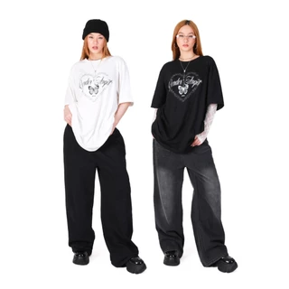 kome.offi เสื้อยืดโอเวอร์ไซส์ รุ่น Gender angel / Angel heart