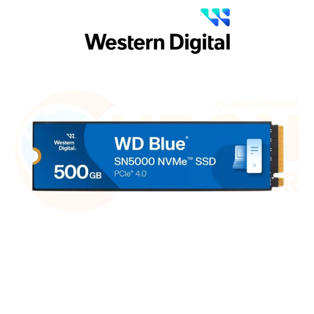 SSD (เอสเอสดี) WD BLUE SN5000 500GB M.2 NVMe PCIe 4.0 ประกันศูนย์ 5 ปี